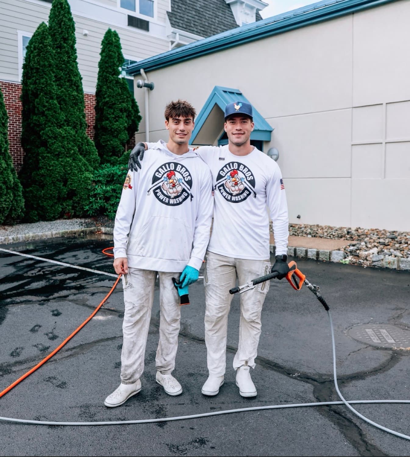 Zach and Nick Gallo, founders of Gallo Bros Power Washing